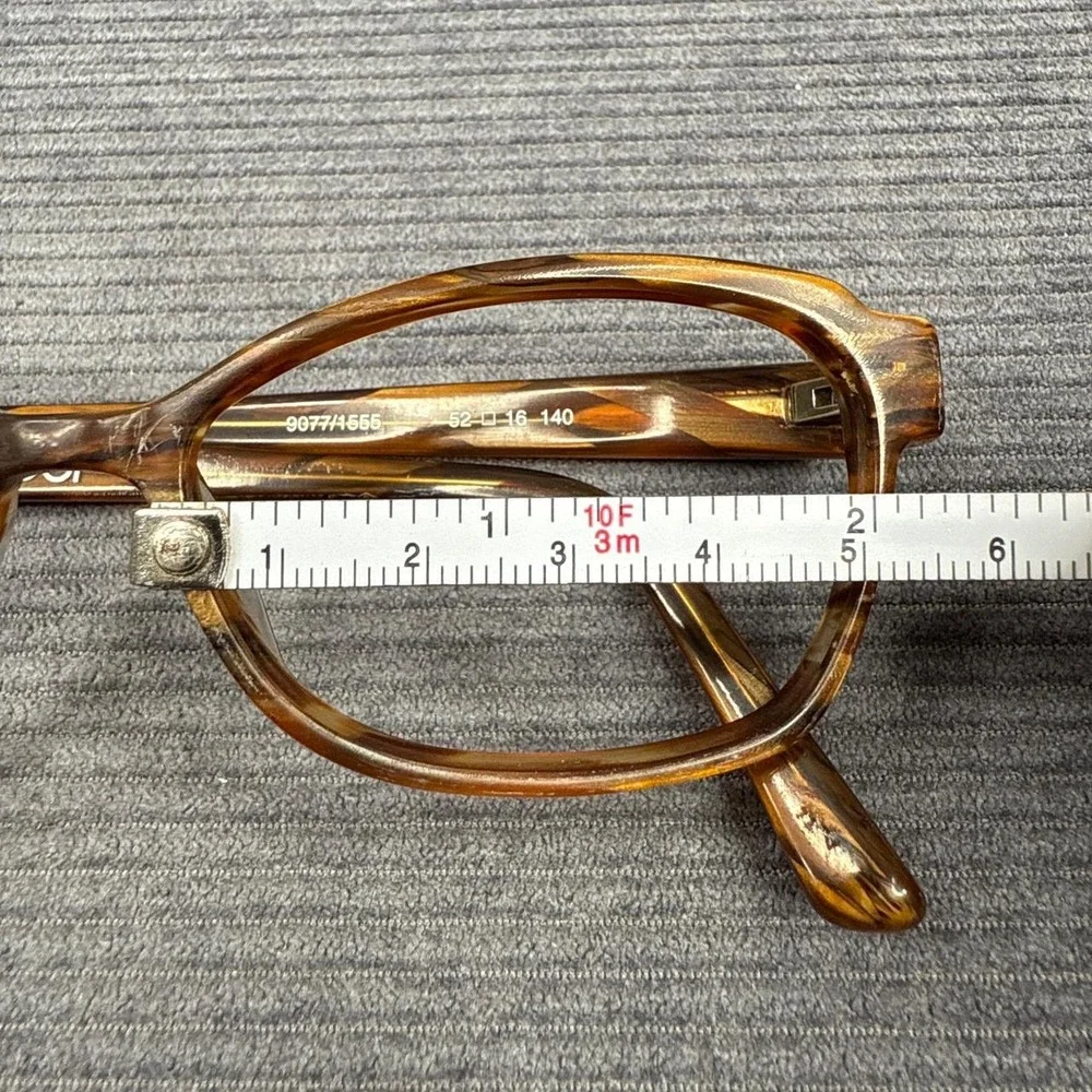 OGI Evolution Eyeglasses 9077/1555 Tortoise Shell Brown Amber Japan 52-16-140